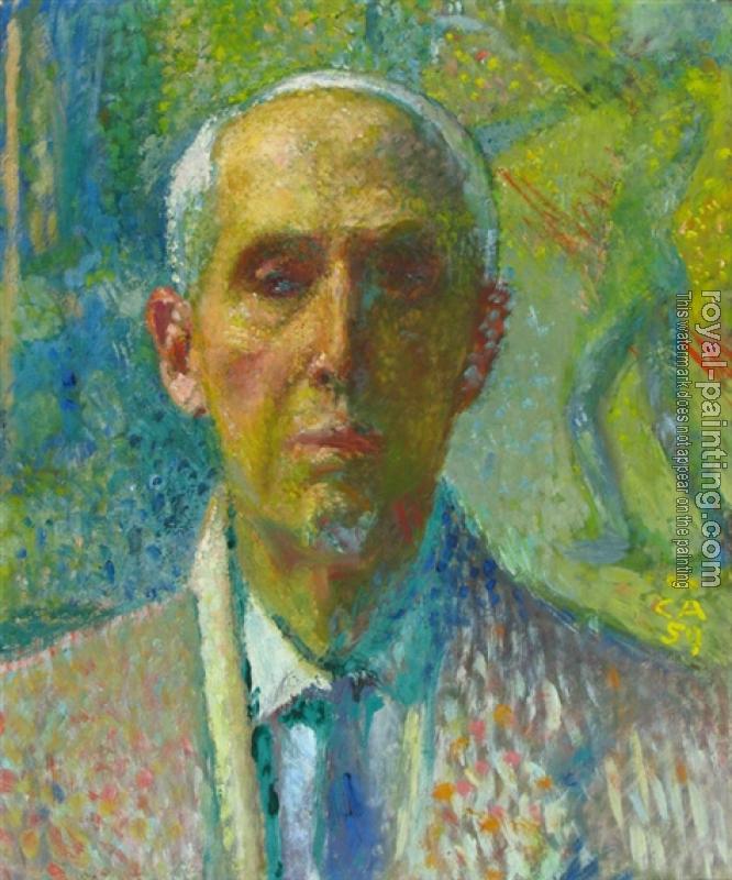 Cuno Amiet : Self portrait V Cuno Amiet : Self portrait V